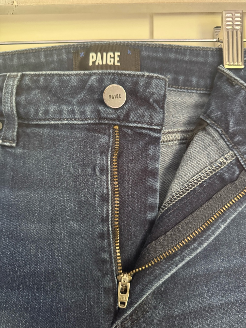 PAIGE Claudine High Rise Ankle Flare Jeans Moody Dark Wash Size 30 Classic - Picture 7 of 12